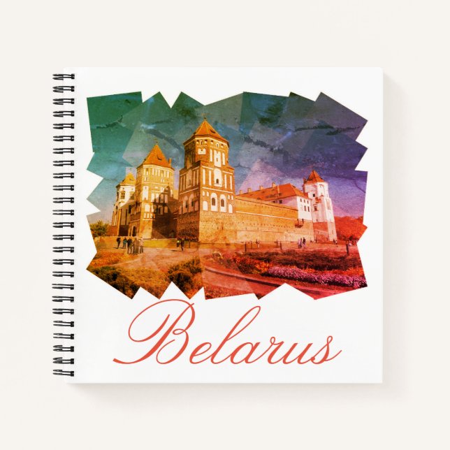 Belarus Mir Castle Architecture Nature Notebook Notizbuch (Vorderseite)