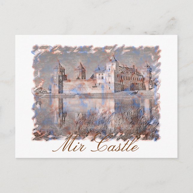 Belarus Mir Castle Architecture Postcard Postkarte (Vorderseite)