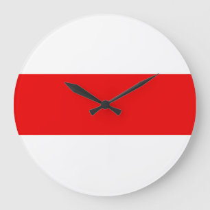 Belarus protest flag symbol red white revolution f große wanduhr