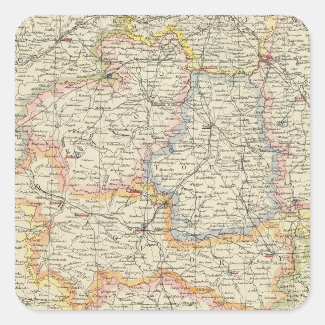 Belarus und Ukraine Quadratischer Aufkleber (Vorderseite)