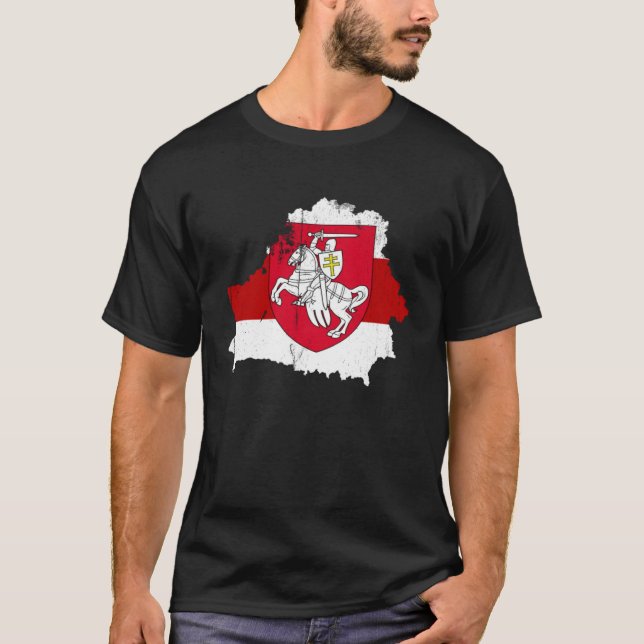 Belarus White Red Pagonya Flag Support Belarus Pro T-Shirt (Vorderseite)