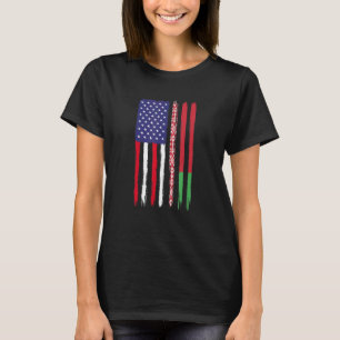 Belarusian Roots Half amerikanische Flagge Patriot T-Shirt