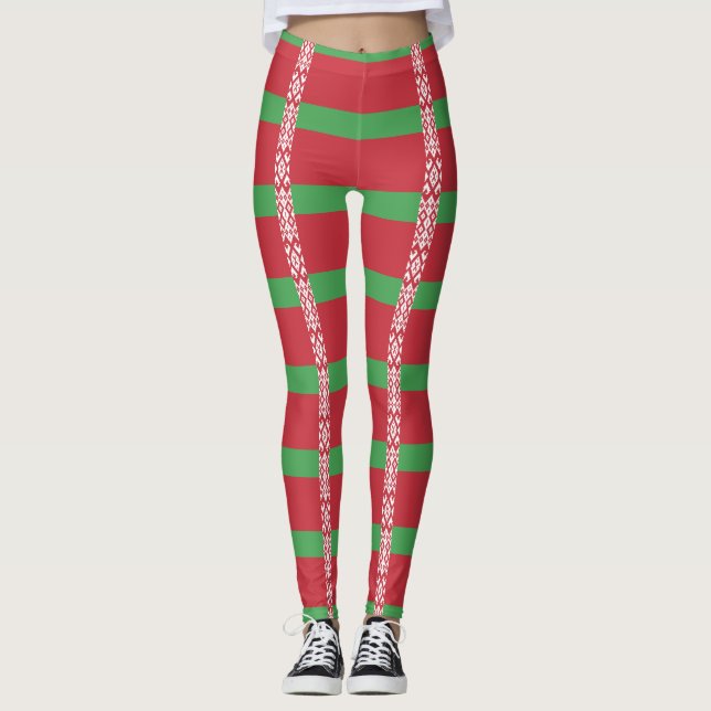 belarussische Flagge Leggings (Vorderseite)