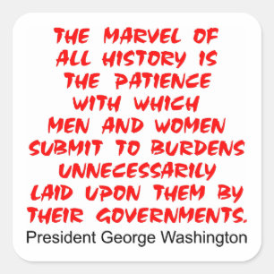 Belastung durch die Regierung Quadratischer Aufkleber