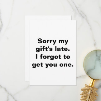 Belated Birthday Cared Dankeskarte