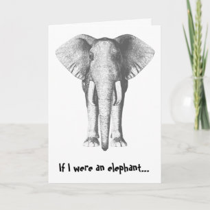Belated Birthday - Elephant Karte
