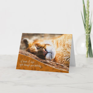 Belated Birthday Funny Cougar Malerei Karte