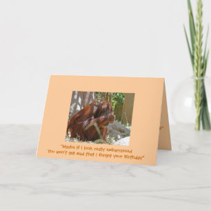 Belated Birthday, humorvoll Karte