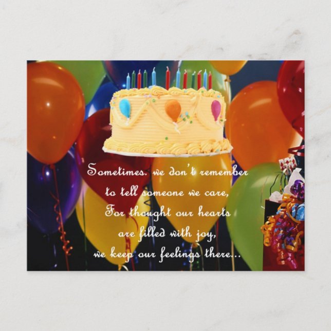 BELATED BIRTHDAY POSTKARTE (Vorderseite)