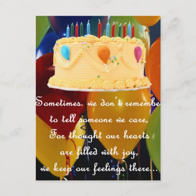 BELATED BIRTHDAY POSTKARTE (Vorderseite)