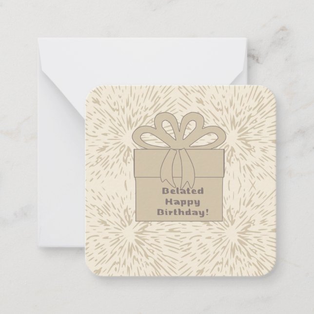 Belated Birthday Wises Mitteilungskarte (Vorderseite)