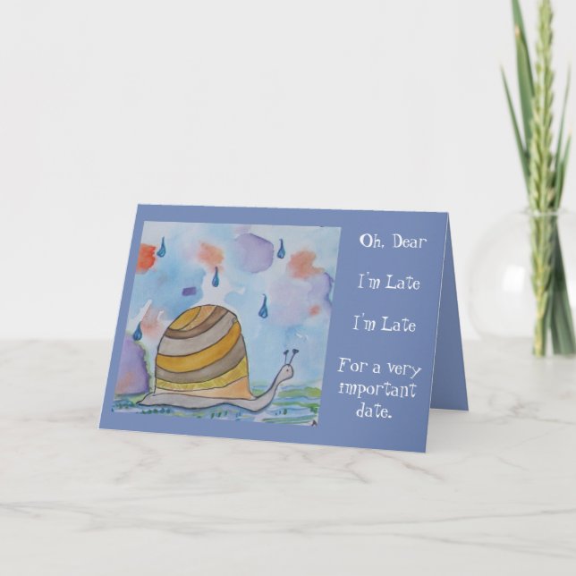 Belated Happy Birthday Karte (Vorderseite)