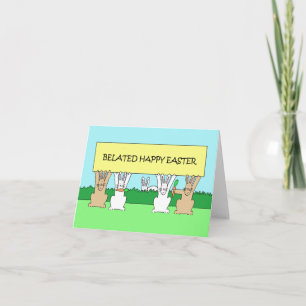 Belated Happy Oaster Niedlich Bunnies Karte