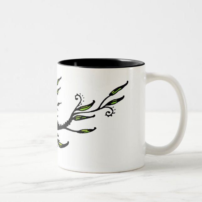 Belaubt Zweifarbige Tasse (Rechts)