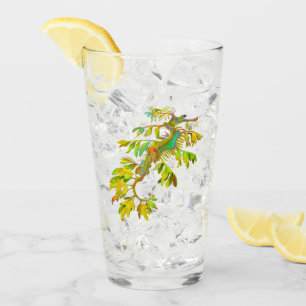 Belaubte Seedrache-Seepferd-Glas-Trommel Glas