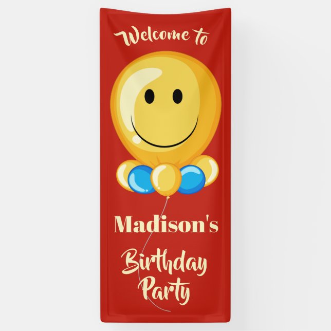 Belballon-benutzerdefinierter Text und Farbbanner Banner (Vertikal)