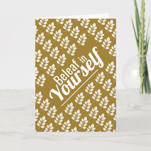 Beleaf selbst, weißes Leaf Karte (Vorderseite)