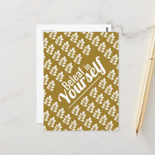 Beleaf selbst, weißes Leaf Postkarte