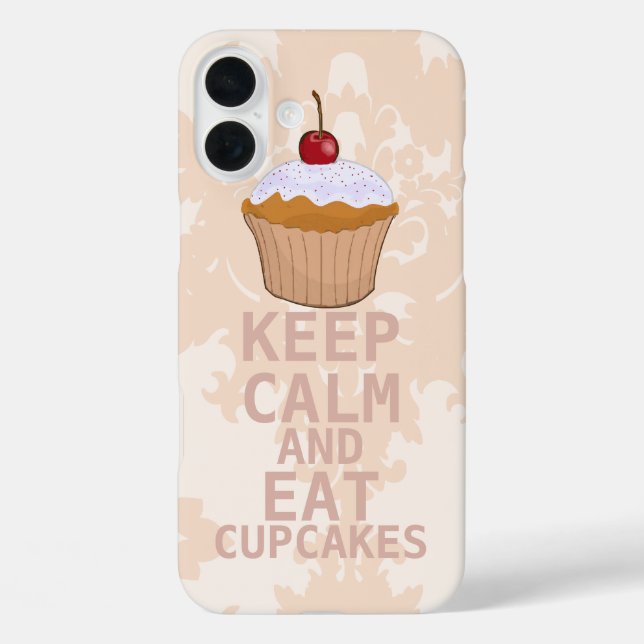 Belebende Peachy Damask BEHALTE CALM und isst Cupc Case-Mate iPhone Hülle (Rückseite)