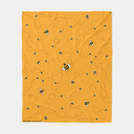 Belebt als Bienengelb Fleece Blanket