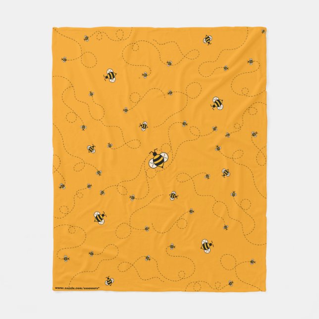 Belebt als Bienengelb Fleece Blanket (Vorderseite)