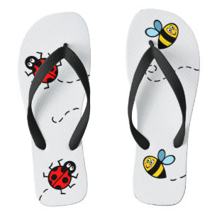 Belebte Bumblebee & Ladybird-Muster Flip Flops