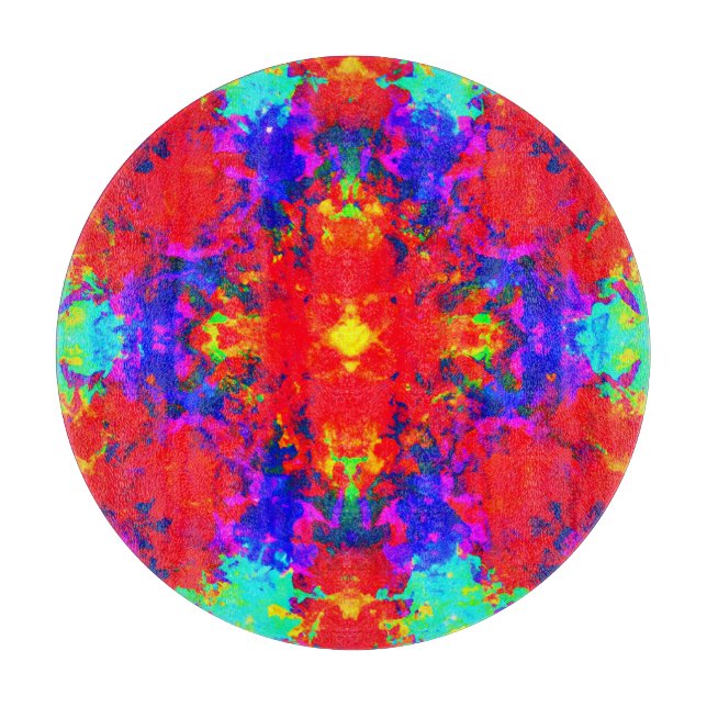 Belebte Farben Muster Kunst Schneidebrett (Vorderseite)