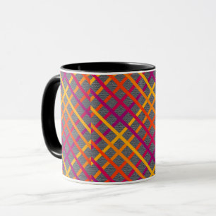 Belebte, helle Streifen Tasse