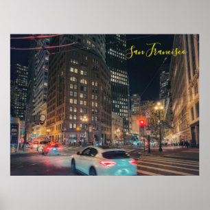 Belebte San Francisco Citycape Poster