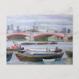Belebte Szene bei Blackfriars 2005 Postkarte