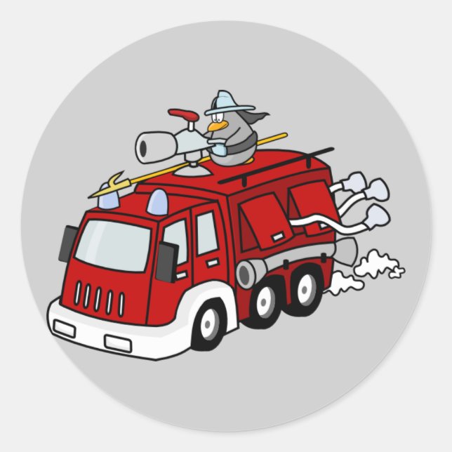Belebter Feuerzug Runder Aufkleber (Vorderseite)