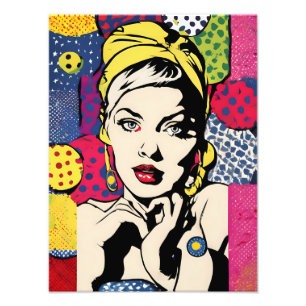 Belebter Pop Kunst, Dichtung und Musik Fotodruck