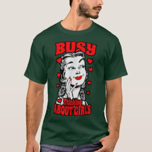 Belebtes Denken über Mädchen Lesben Vintager Pop K T-Shirt