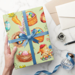 Belebtes Osterbrot Geschenkpapier