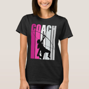 Beleg Weiblicher Bogenschießlehrer Master Coach Ar T-Shirt