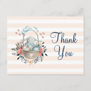 Belegen in einem Korb mit Eiern Party Danke Postkarte