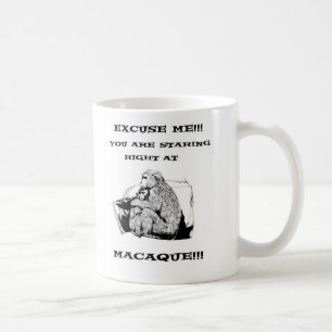 beleidigender Humor Lustiger Makaken-Affe Kaffeetasse