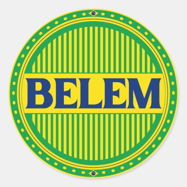 Belém City Pride – Brazilian Identity Runder Aufkleber (Vorderseite)