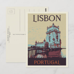 Belem-Hochhaus-Abbildung Portugal Postkarte