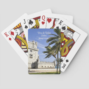 Belém Tower Foto in der Nähe des Tagus, Lissabon Spielkarten