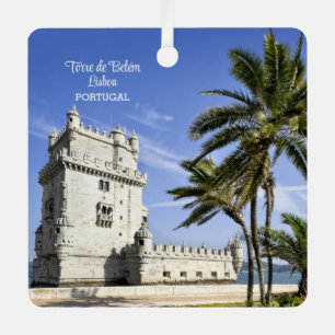 Belém Tower Foto in Lissabon, Portugal Ornament Aus Metall