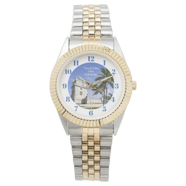 Belém Tower Foto, Lissabon, Portugal Armbanduhr (Vorderseite)