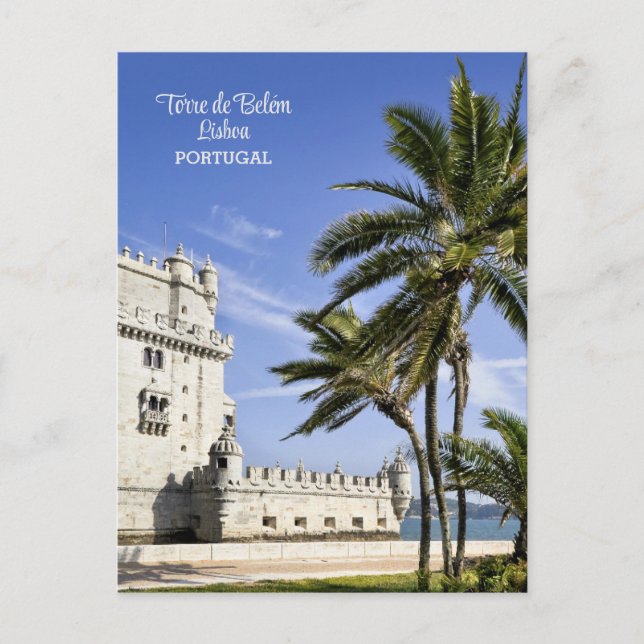 Belém Tower Foto, Lissabon, Portugal Postkarte (Vorderseite)