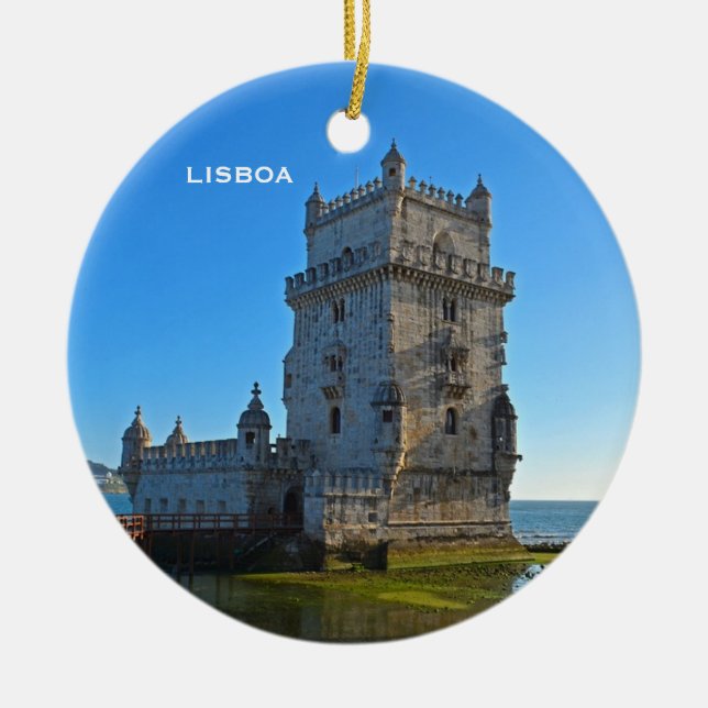 Belem Tower Scene Circle Weihnachtsschmuck (Vorne)