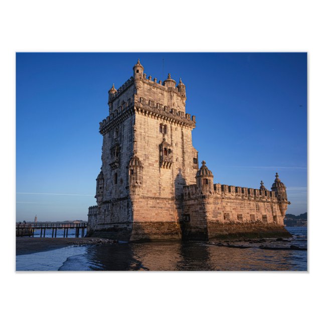 Belem Turm bei Sonnenuntergang in Lissabon, Portug Fotodruck (Vorne)