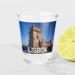 Belem Turm bei Sonnenuntergang in Lissabon, Portug Schnapsglas