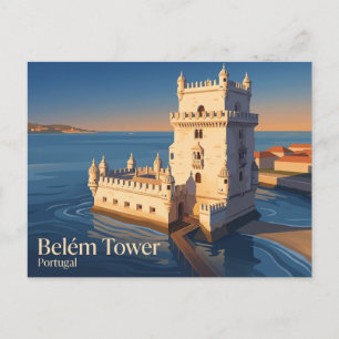 Belém-Turm Portugal Postkarte