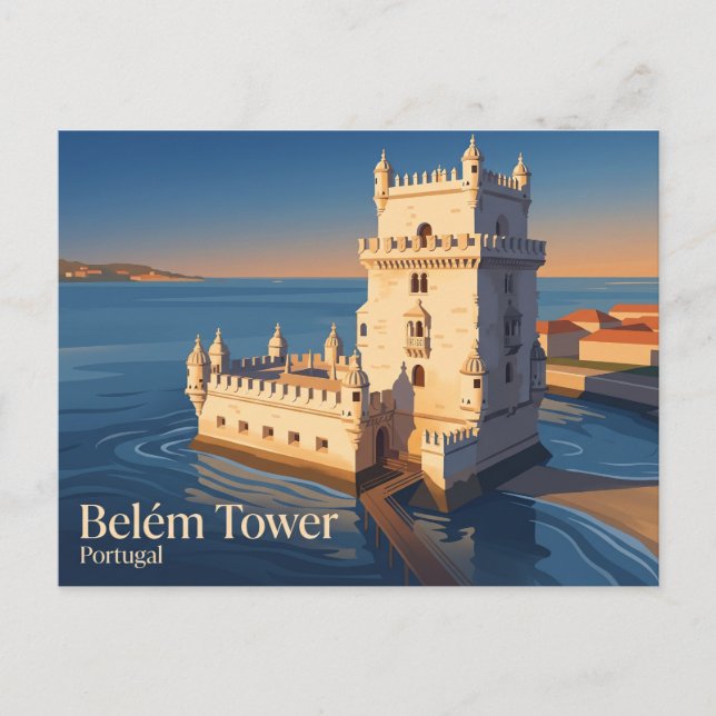 Belém-Turm Portugal Postkarte (Vorderseite)