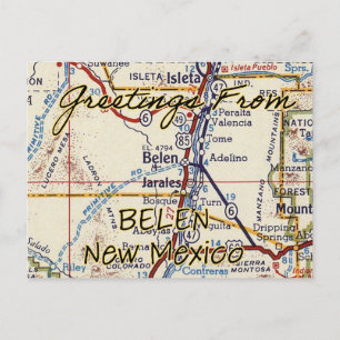Belen New Mexico Vintage Karte
