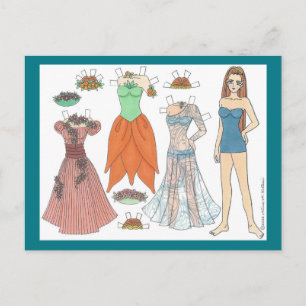 Belethwen Elf Paper Doll Postcard Postkarte
